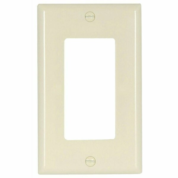 Cooper Wiring Eaton Wiring Devices Wallplate, 4-1/2 in L, 2-3/4 in W, 1 -Gang, Thermoset, Light Almond, High-Gloss 2151LA-BOX